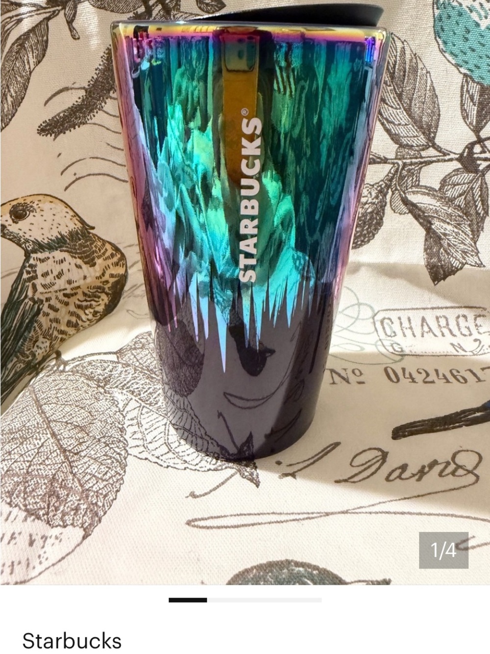 Starbucks Iridescent Teal-Purple Reflective Tumbler
